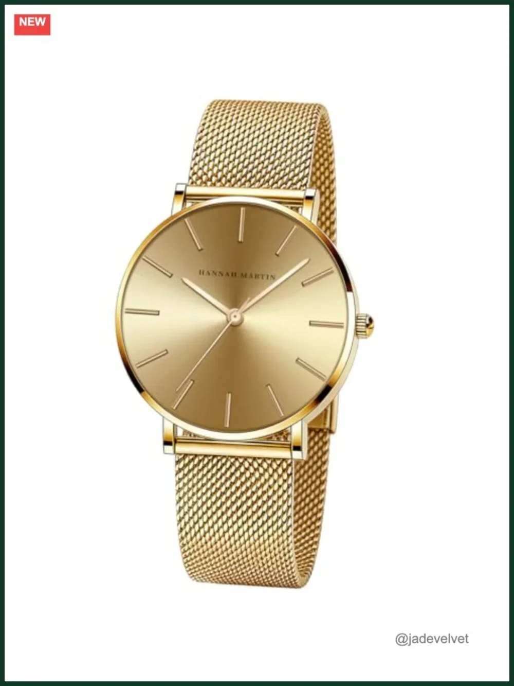Luxury Gold Women's Watch Stainless Steel Analog Quartz Dress Watch Water